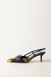 Slingback tartan avec mors