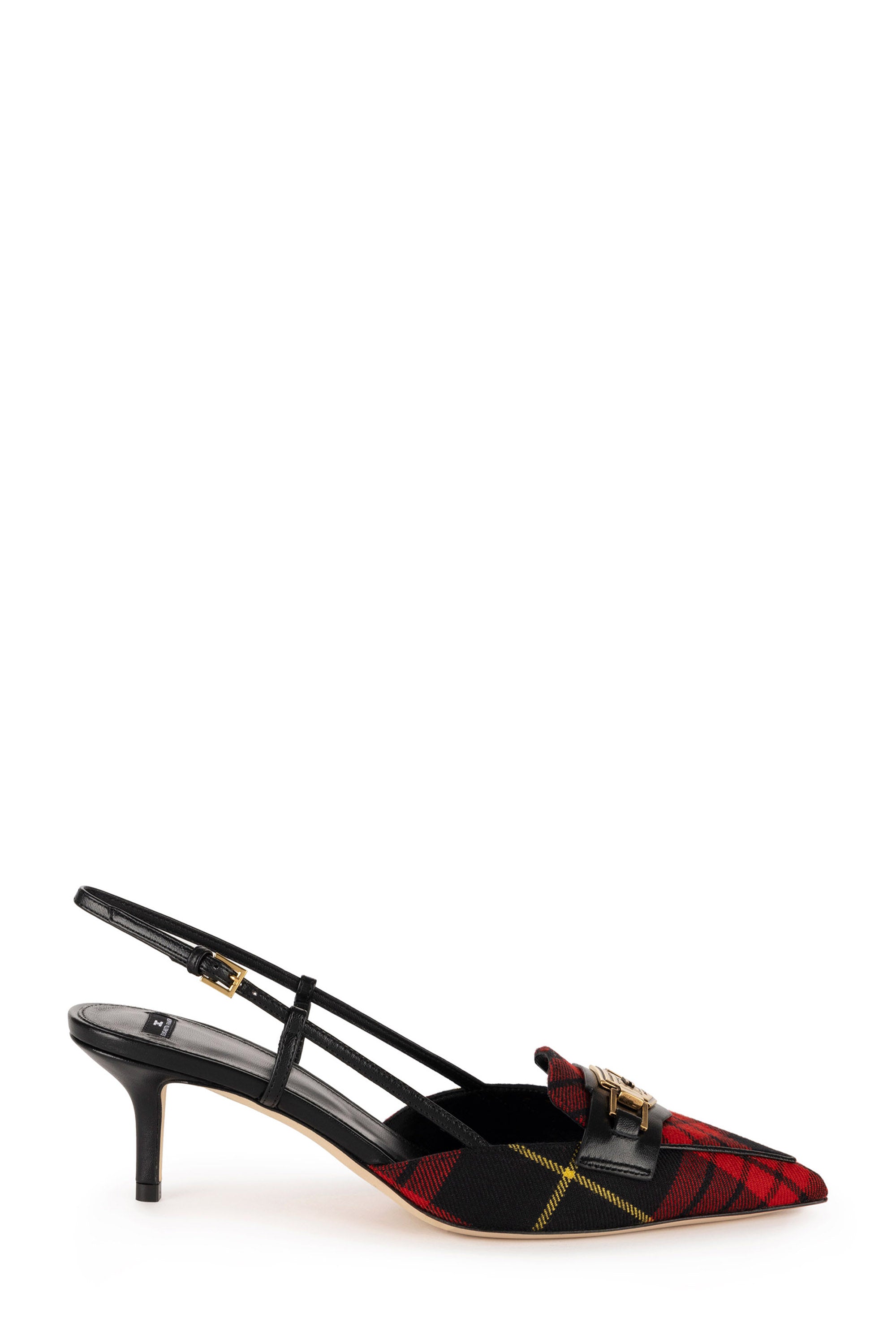 Tartan Slingback mit Horsebit