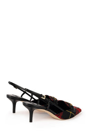 Slingback tartan avec mors