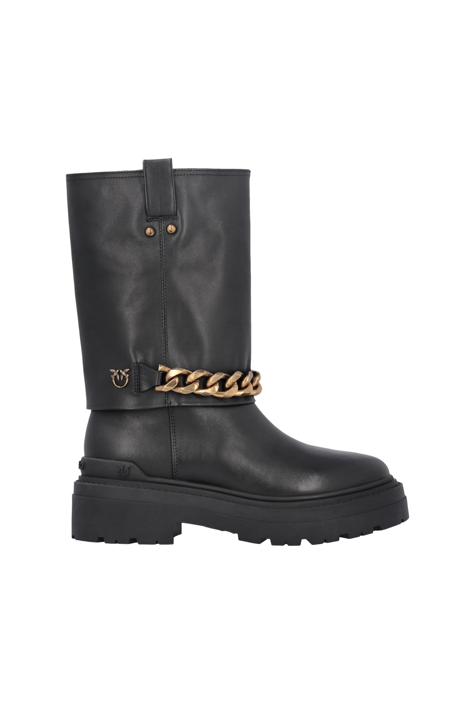 Stiefeletten mit Goldkette