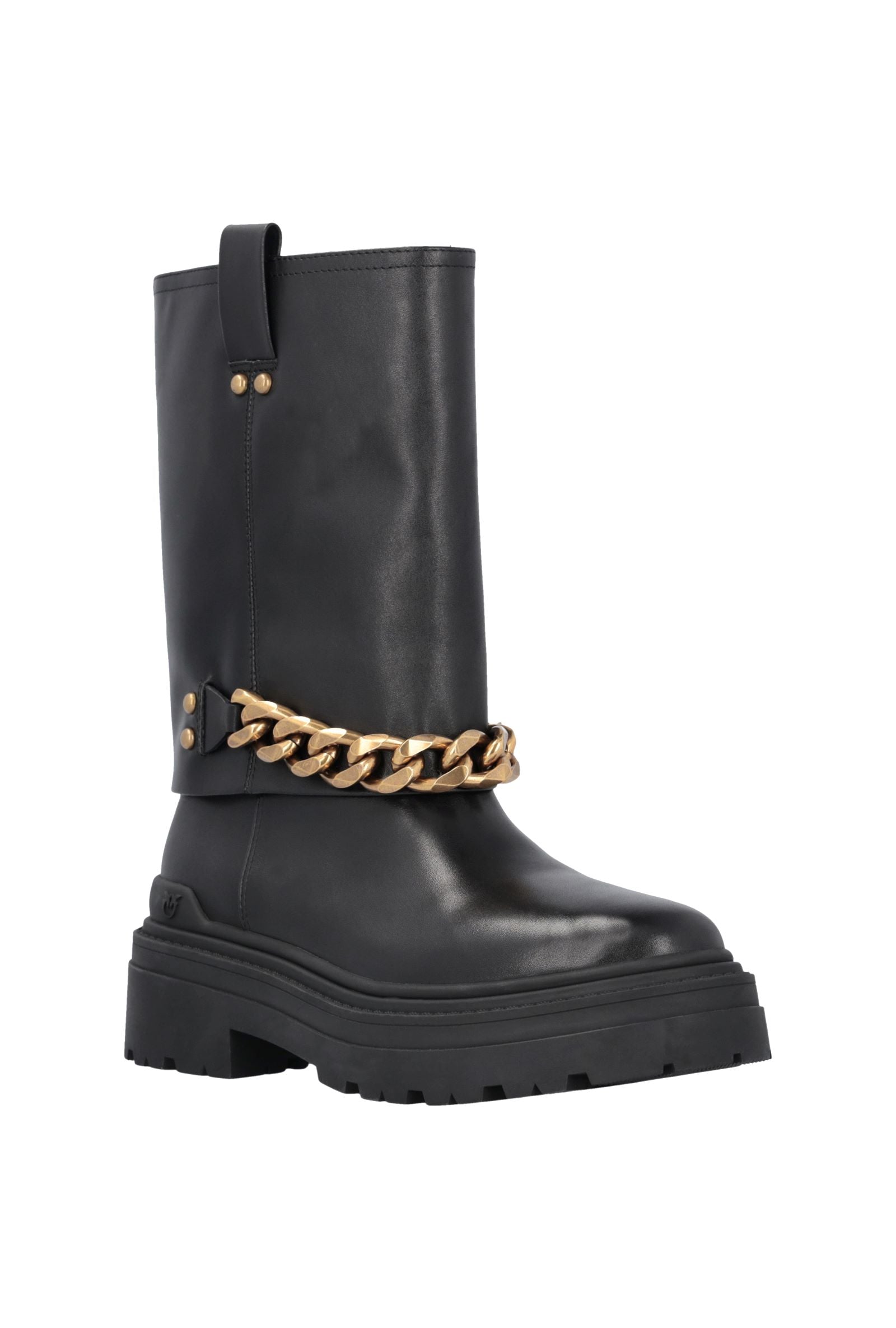 Stiefeletten mit Goldkette