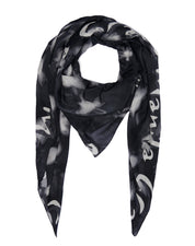 Printed Trapeze Scarf In Cotton And Silk