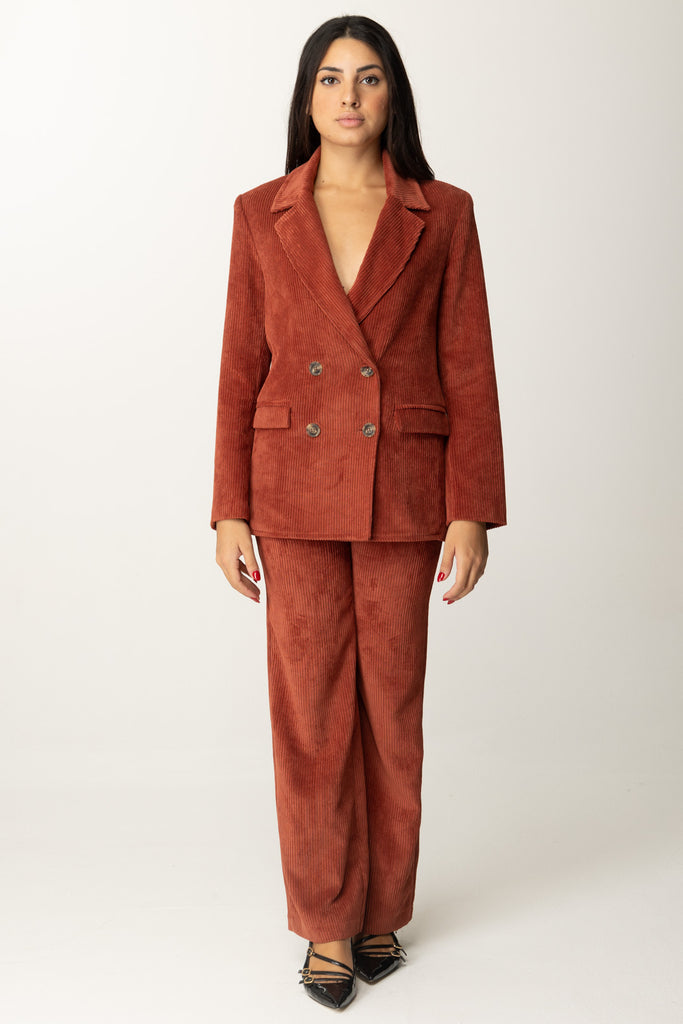 Meme Road Blazer In Velluto a Coste M6184G COGNAC e Meme Road Pantaloni a Coste In Velluto M8290P COGNAC