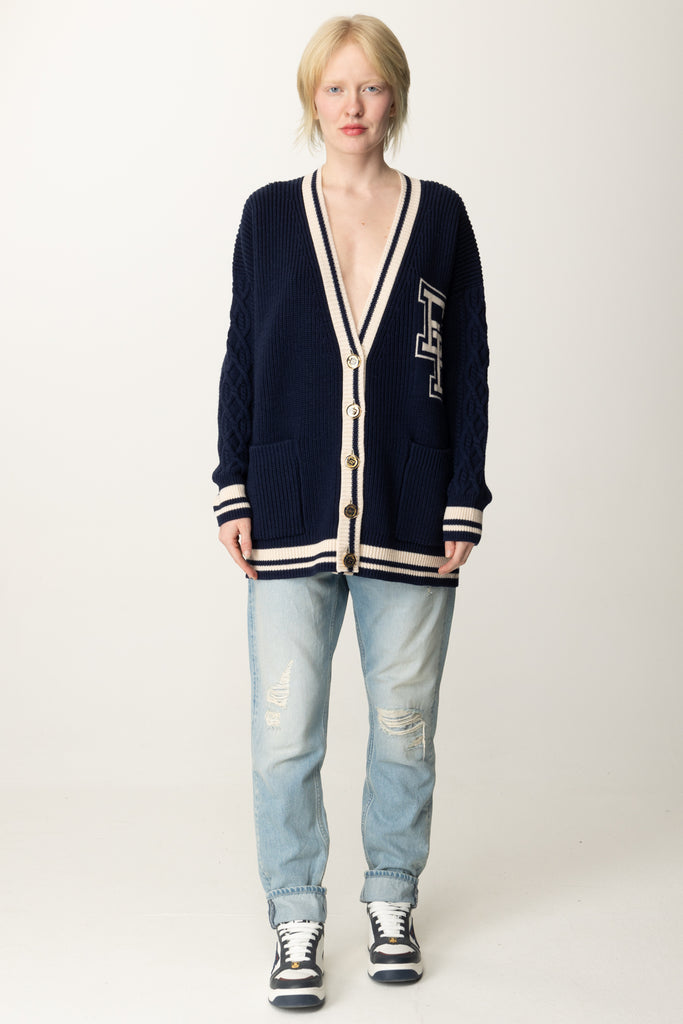 MK91M47E2 Elisabetta Franchi cardigan in lana stile college