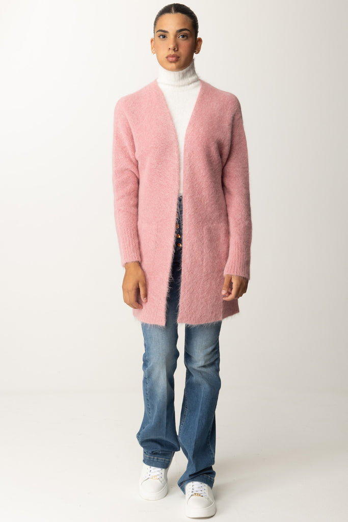 Cardigan Lungo In Mohair M185WU BUBBLE Manila Grace