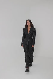 Patrizia Pepe Giacca Blazer In Similpelle 2S1466 E038 NERO