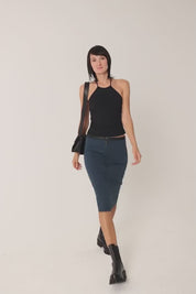 Patrizia Pepe Top con Bijoux Sul Retro 8M1510 J082 NERO