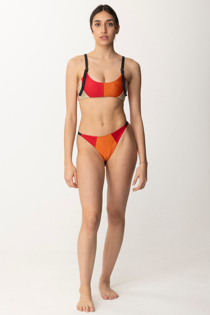 Bikini A Top Multicolor Con Cinghiette Mf24 0611Rd Red-Video