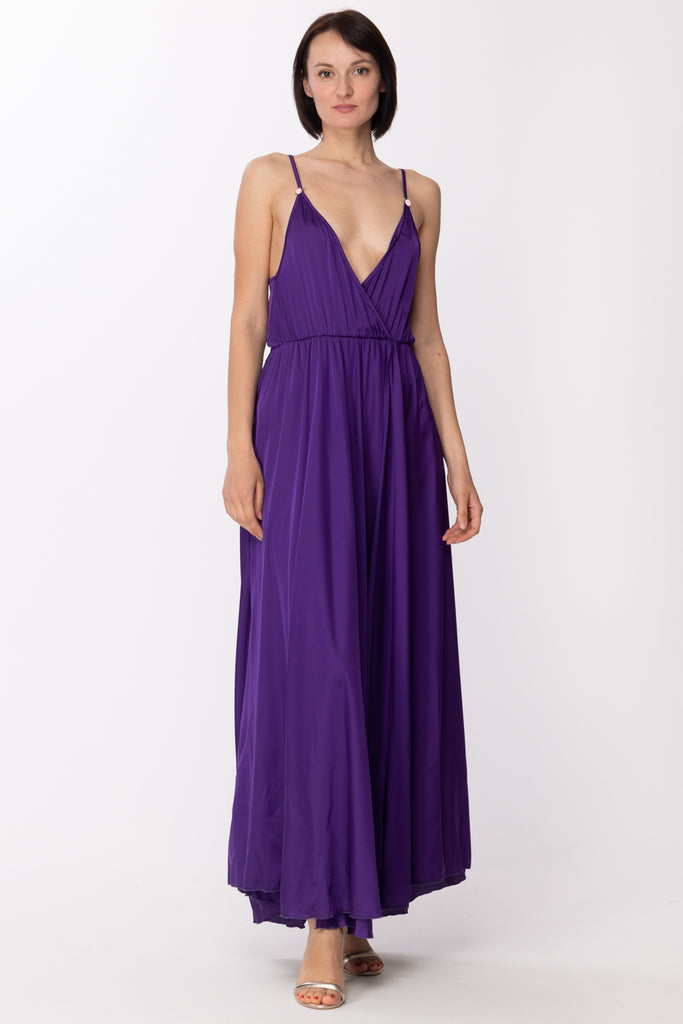 Aniye By Abito Lungo Eda In Raso 185892 PURPLE