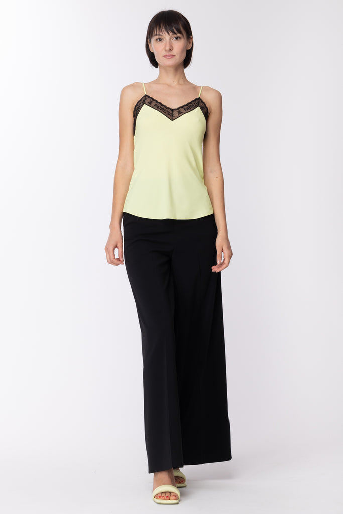 Patrizia Pepe Top In Viscosa con Pizzo Logato 8C0438 A8I1 SUNNY LIME