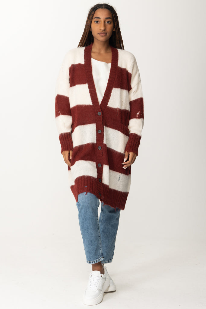 Aniye By Cardigan a Righe 181059 SUGAR WINO