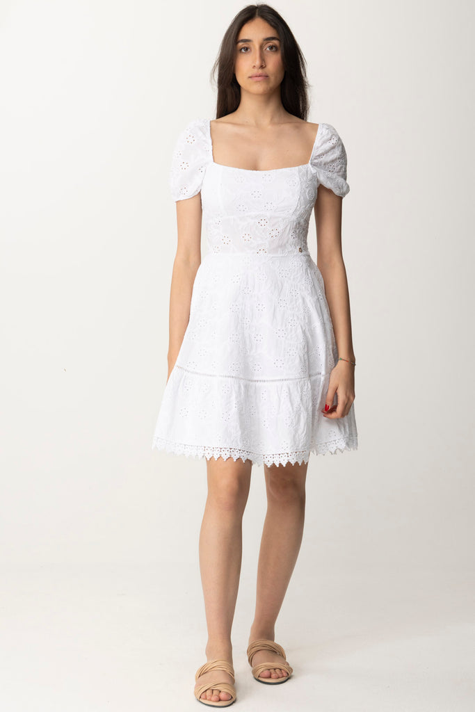 Guess Mini Dress In Sangallo W4GK50 WG590 PURE WHITE