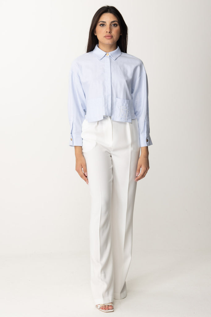 Elisabetta Franchi Camicia Cropped CA02941E2 OXFORD