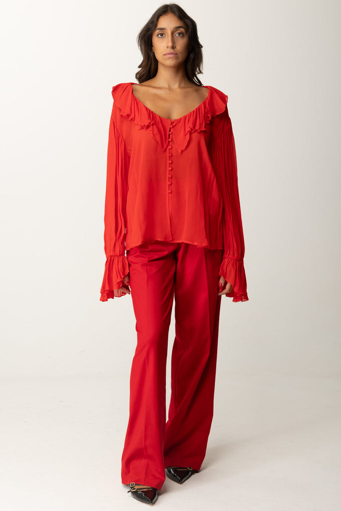 Blusa biba 181480 RED HOT Aniye By Pantaloni Wide-leg In Fresco Lana Dandy 181266 RED HOT Aniye by