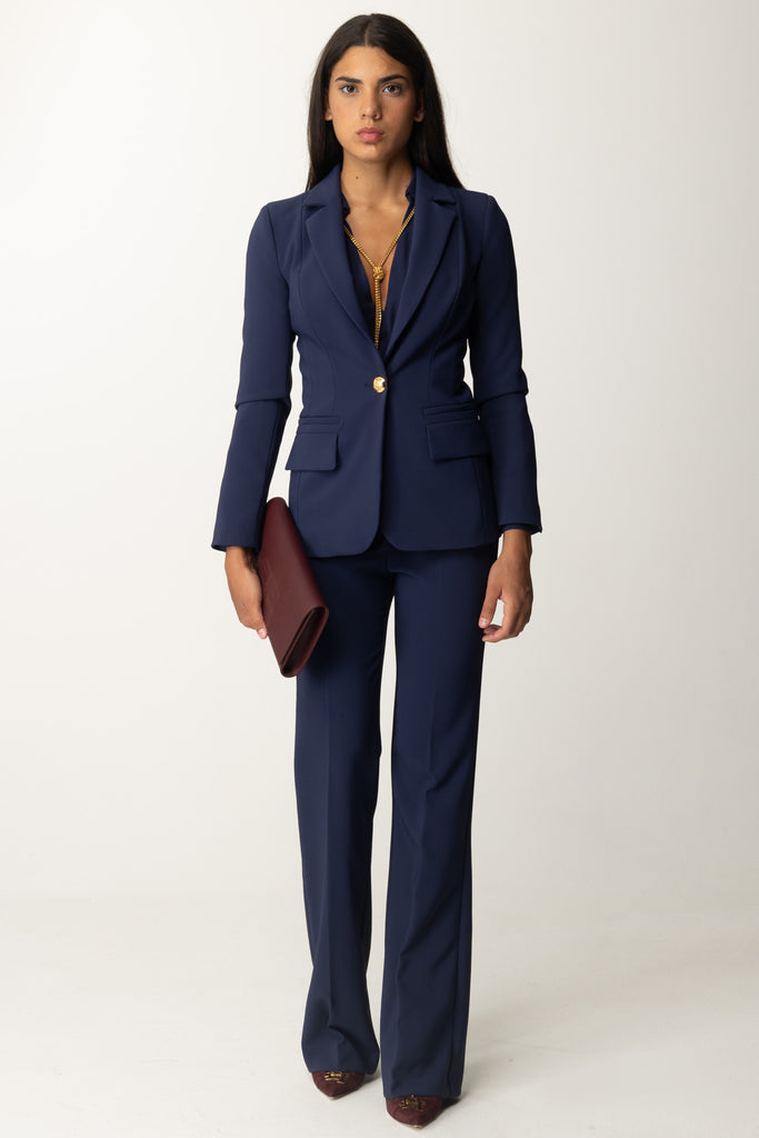 Completo In Crepe Giacca e Pantalone Elisabetta Franchi Navy