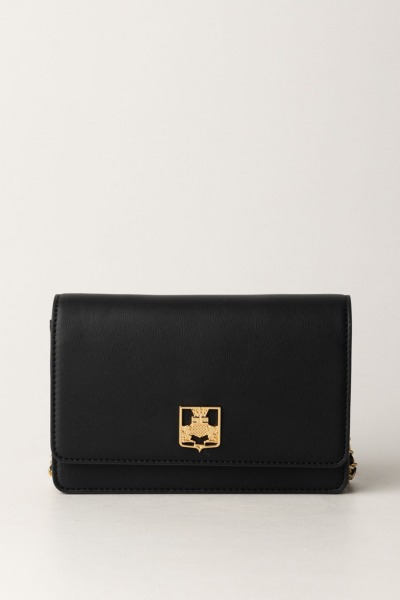 Elisabetta Franchi  Umhängetasche mit Logoplakette BS01A46E2 NERO