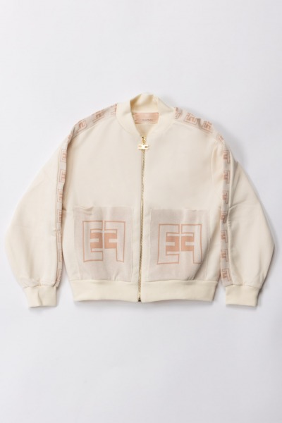 ELISABETTA FRANCHI BAMBINA  Sweat avec logos contrastésO-DEERT ROSE EFFE1210FF002.D303 BUT/DES ROS