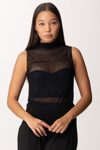 Pinko  Camiseta de tirantes transparente con pedrería 103913 A220 Z99