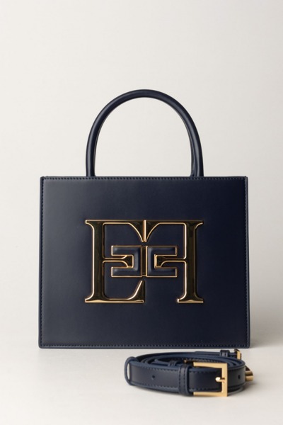 Elisabetta Franchi  Borsa a mano piccola con logo BS06A46E2 NAVY