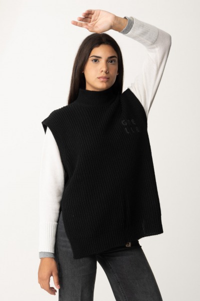 Gaelle Paris  Sweter bez rękawów GAABW01523 NERO