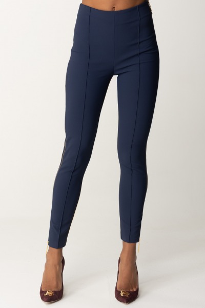 Elisabetta Franchi  Pantalon droit avec zip PA00546E2 NAVY