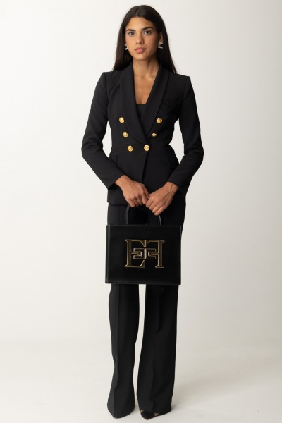 Elisabetta Franchi  Blazer and trousers suit TP00246E2 NERO