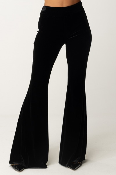 Aniye By  Pantalon évasé en velours Maris 181401 BLACK