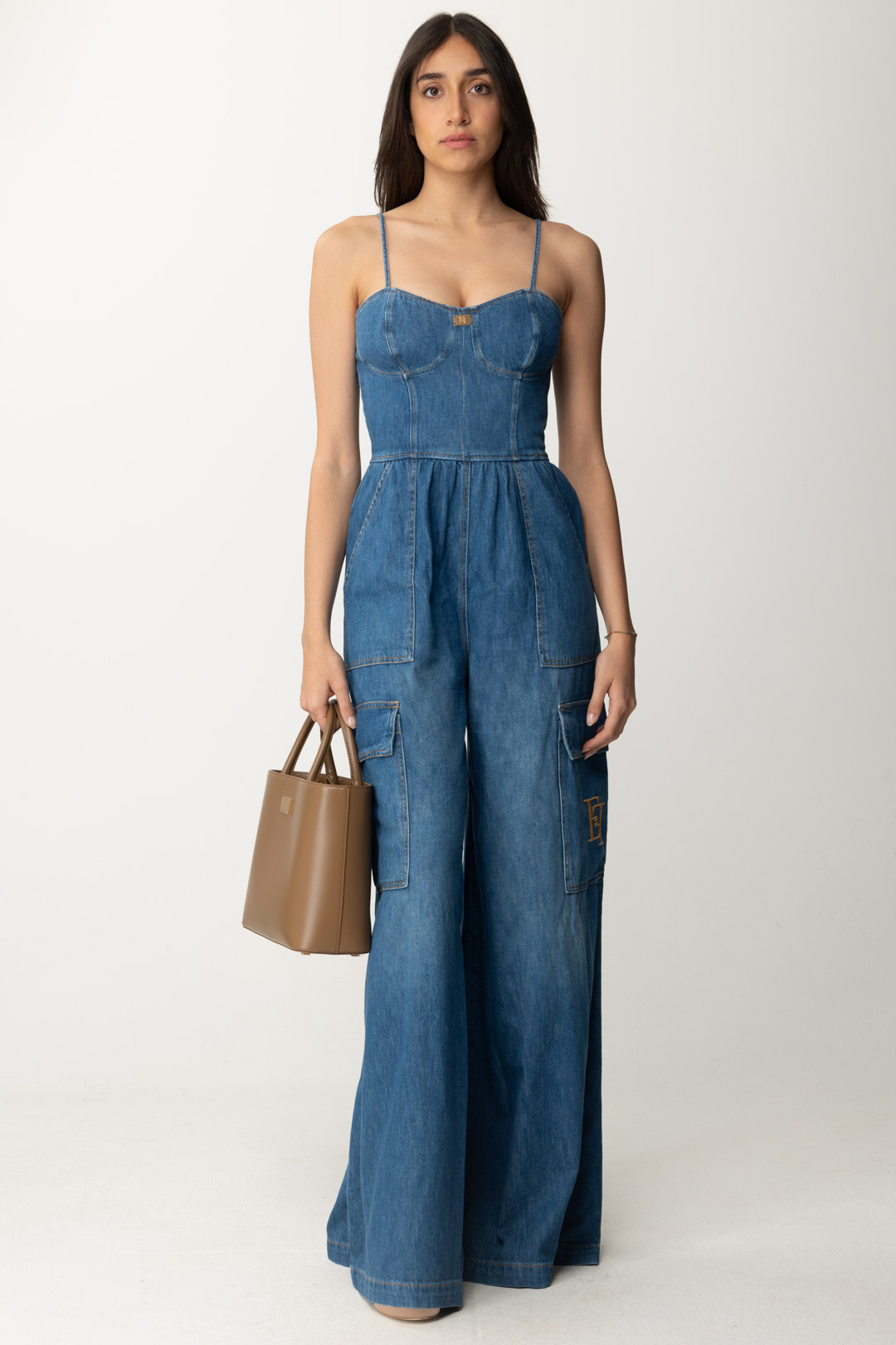 Vorschau: Elisabetta Franchi Denim-Overall Blue denim