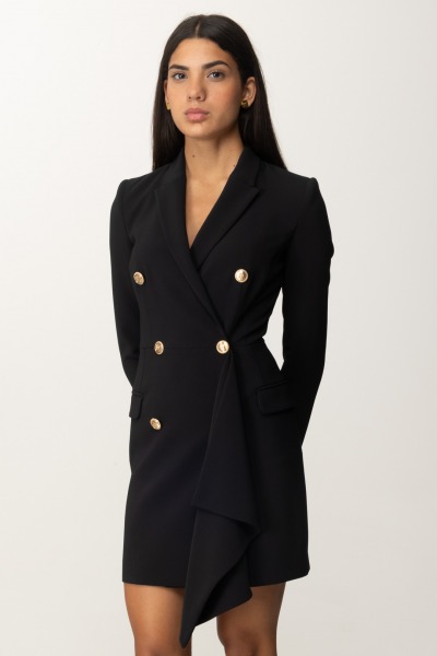 Elisabetta Franchi  Mini blazer dress with ruffles AB61446E2 NERO