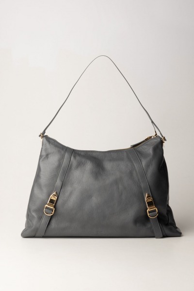 Elisabetta Franchi  Shiny hobo bag BS96A47E2 STEEL