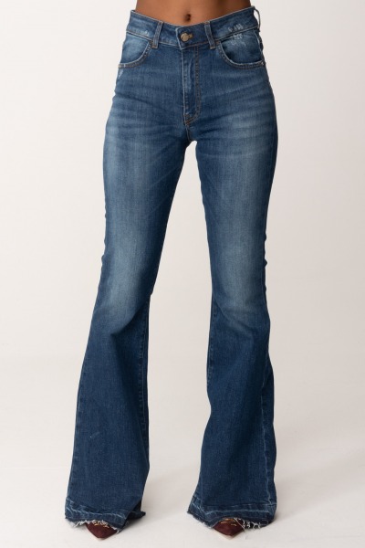 Manila Grace  Basic flared jeans J010CU BLUE RINSE