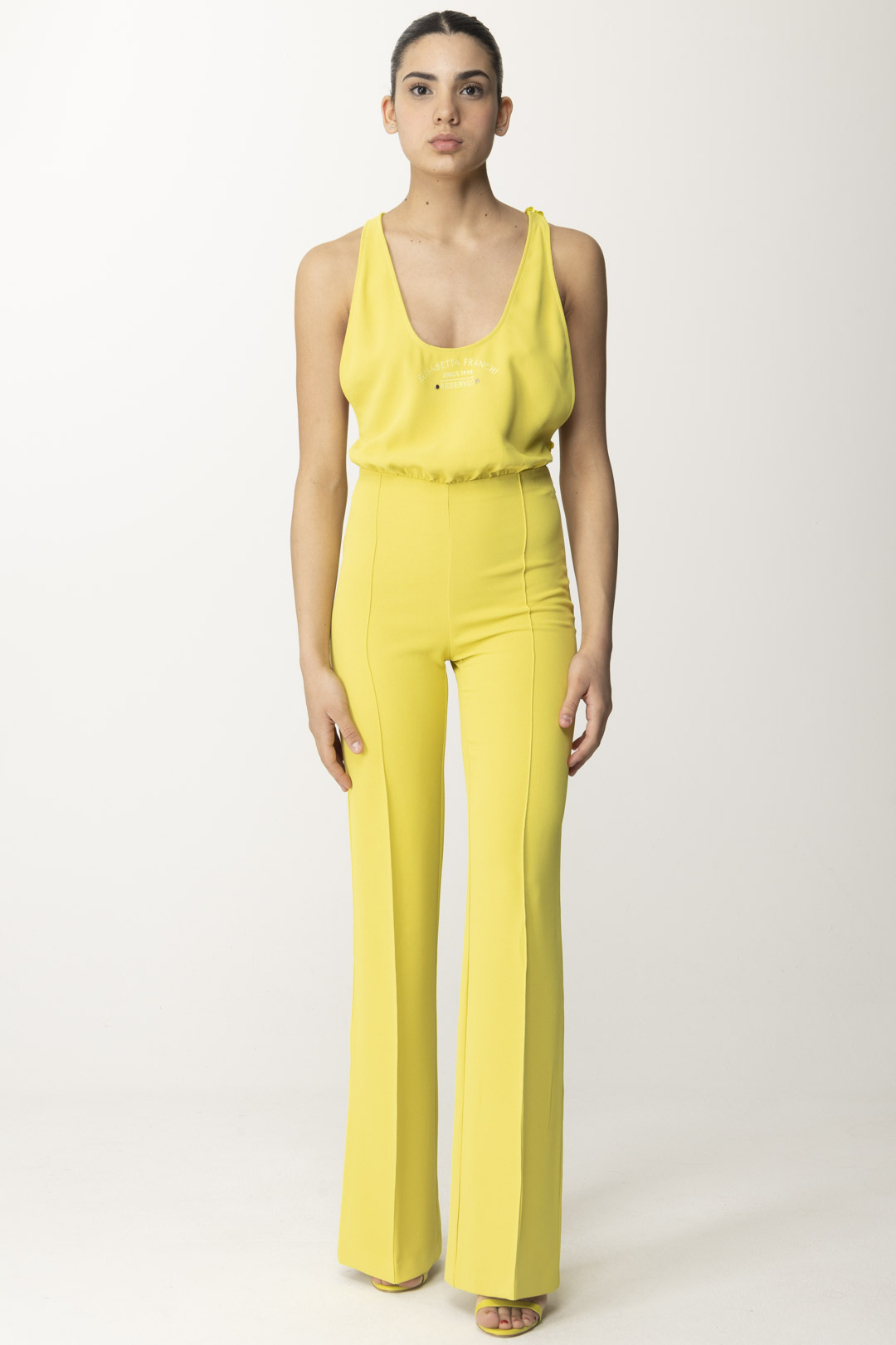 Preview: Elisabetta Franchi Reserved Logo Embroidered Jumpsuit CEDRO