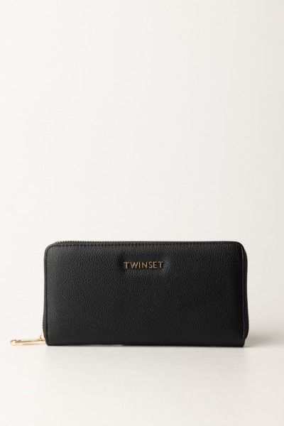 Twin-Set  Zip Around Wallets With Logo 242TB7045 NERO