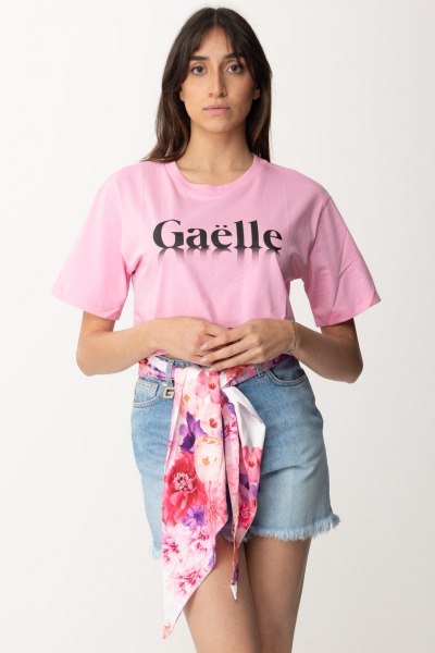 Gaelle Paris  T-shirt with print GAABW00376 ROSA FENICOTTERO