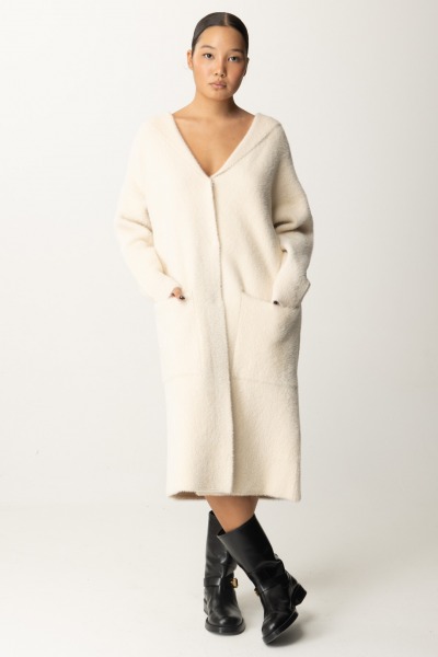 MONTEREGGI  Cappotto lungo con cappuccio FW44543 W 850 TINA MANDORLA