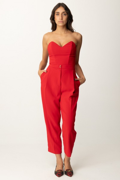 Elisabetta Franchi  Jumpsuit with bustier top TU00347E2 RED PASSION