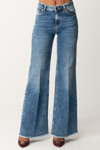 Gaelle Paris  Ausgestellte Jeans mit Vintage-Effekt GAABW01116 BLU