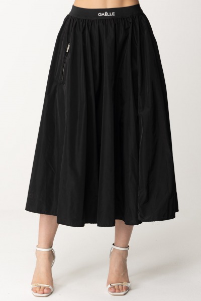 Gaelle Paris  Skirt with logoed elastic GAABW00464 NERO