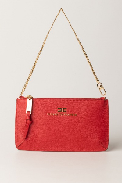 Elisabetta Franchi  Mini sac baguette en cuir BS66N47E2 RED PASSION