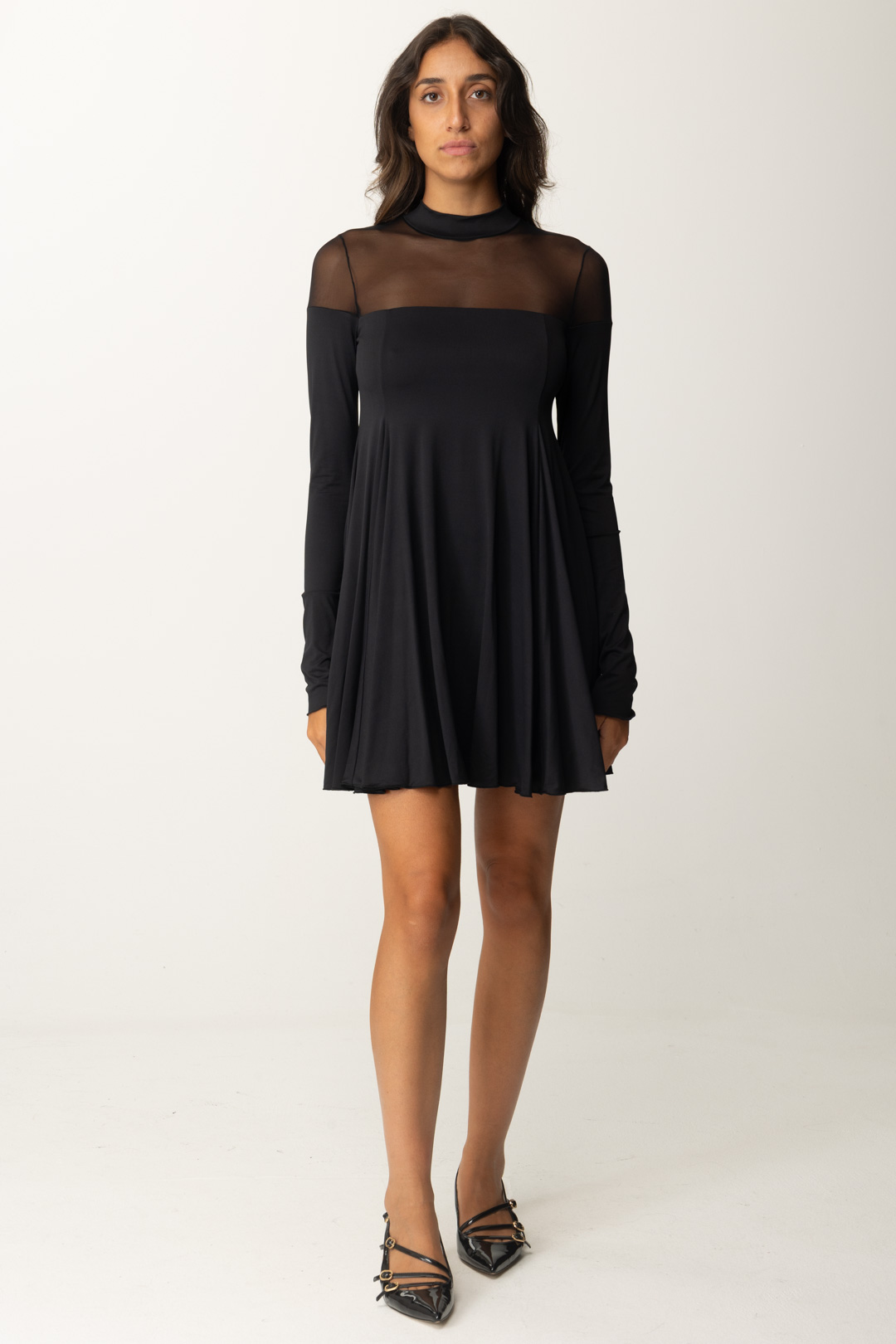 Preview: Aniye By Jett Doll Mini Dress with Transparency Black