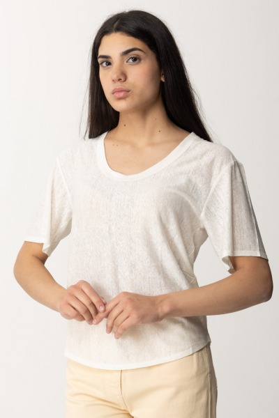 Pinko  Übergroßes Leinen-T-Shirt 103599 A1U9 Z05