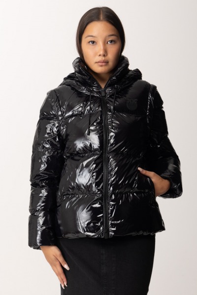 Pinko  Shiny and short hooded puffer jacket 103827 A11K Z99