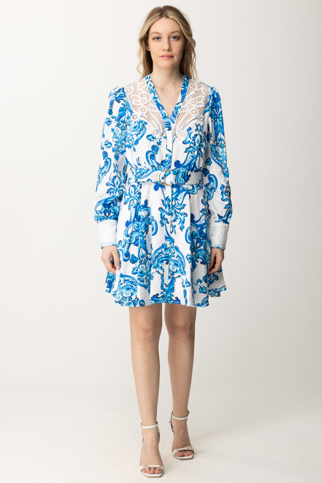 Aperçu: Guess Mini-robe imprimée avec détails brodés BLUE NOTE