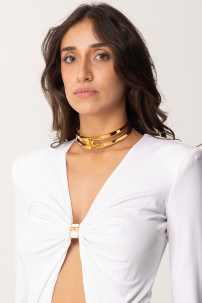 Elisabetta Franchi  Rigid choker necklace CO03A47E2 ORO GIALLO