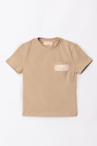 ELISABETTA FRANCHI BAMBINA  T-Shirt mit Tasche EFTS2090JE006.D308 SAND PINK