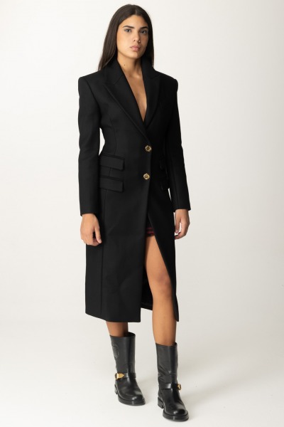 Elisabetta Franchi  Long tuxedo coat CP00146E2 NERO