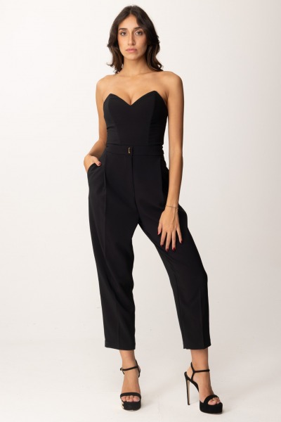 Elisabetta Franchi  Jumpsuit with bustier top TU00347E2 NERO