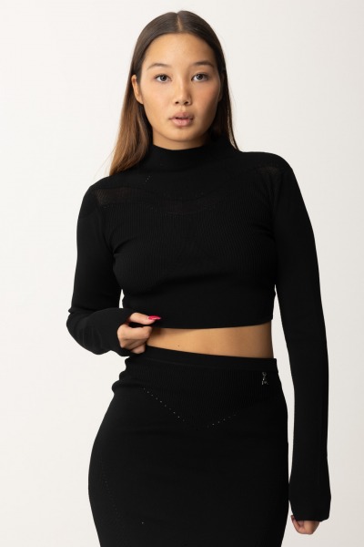 Patrizia Pepe  Langärmliges Crop-Top 8K0218 K195 NERO