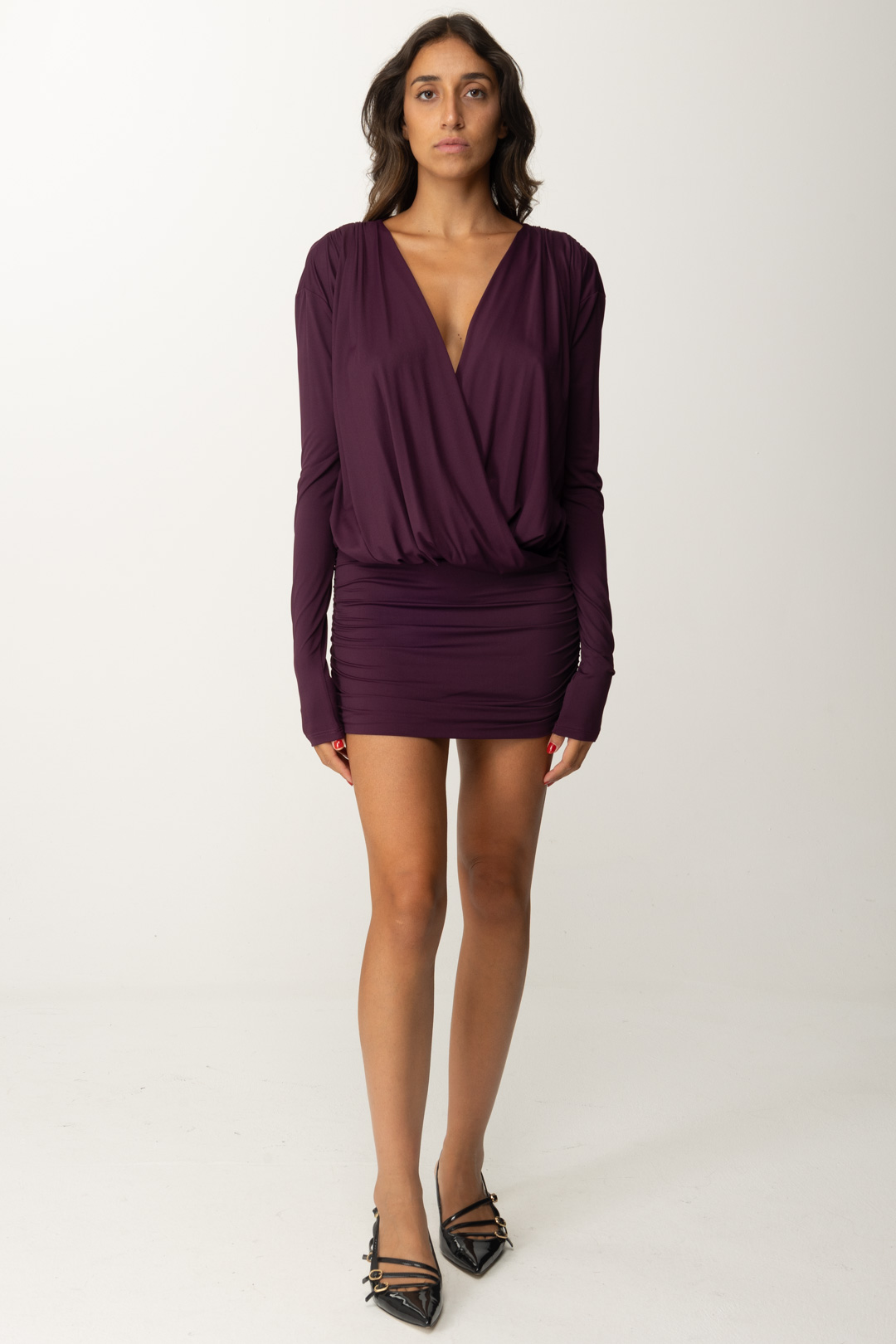 Preview: Aniye By Jett Draped Mini Dress Rouge Noir