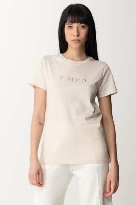 Denim bustier top with rhinestone logo PINKO → Shop Online